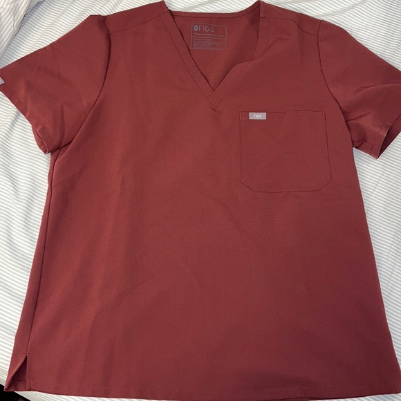 Figs Tops Dark Cherry Xl Catarina Onepocket Scrub Top Poshmark